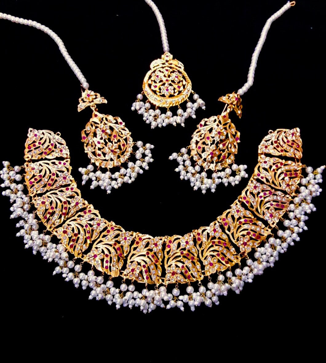 Hyderabadi collar set – RangPosh