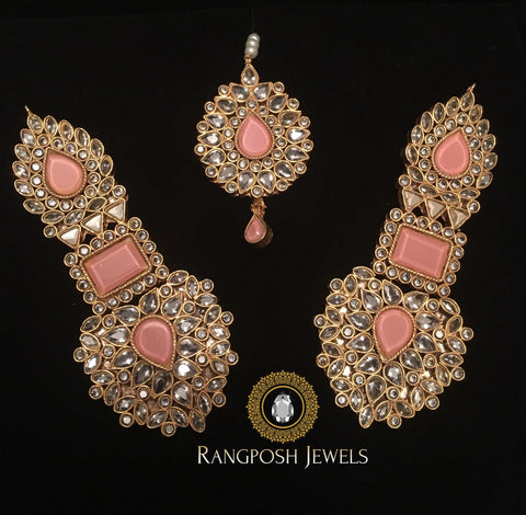 Grand Mahnoor Earrings and tikka